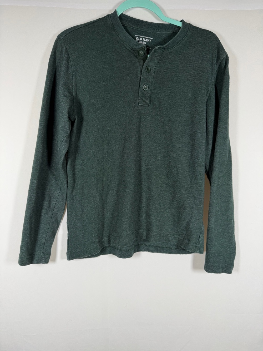 Old Navy Men's Long-Sleeve Henley Shirt - Forest Green, Baselayer, Outdoors